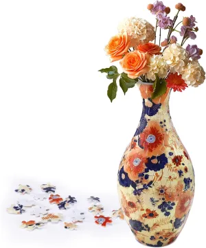 - 160 Pieces of Puzzle Flower Vase$ Blossoming Flowers Themed Art Projects Gift for Women Housewarming Home Decoration Unique behave 3D Puzzle for Adults 