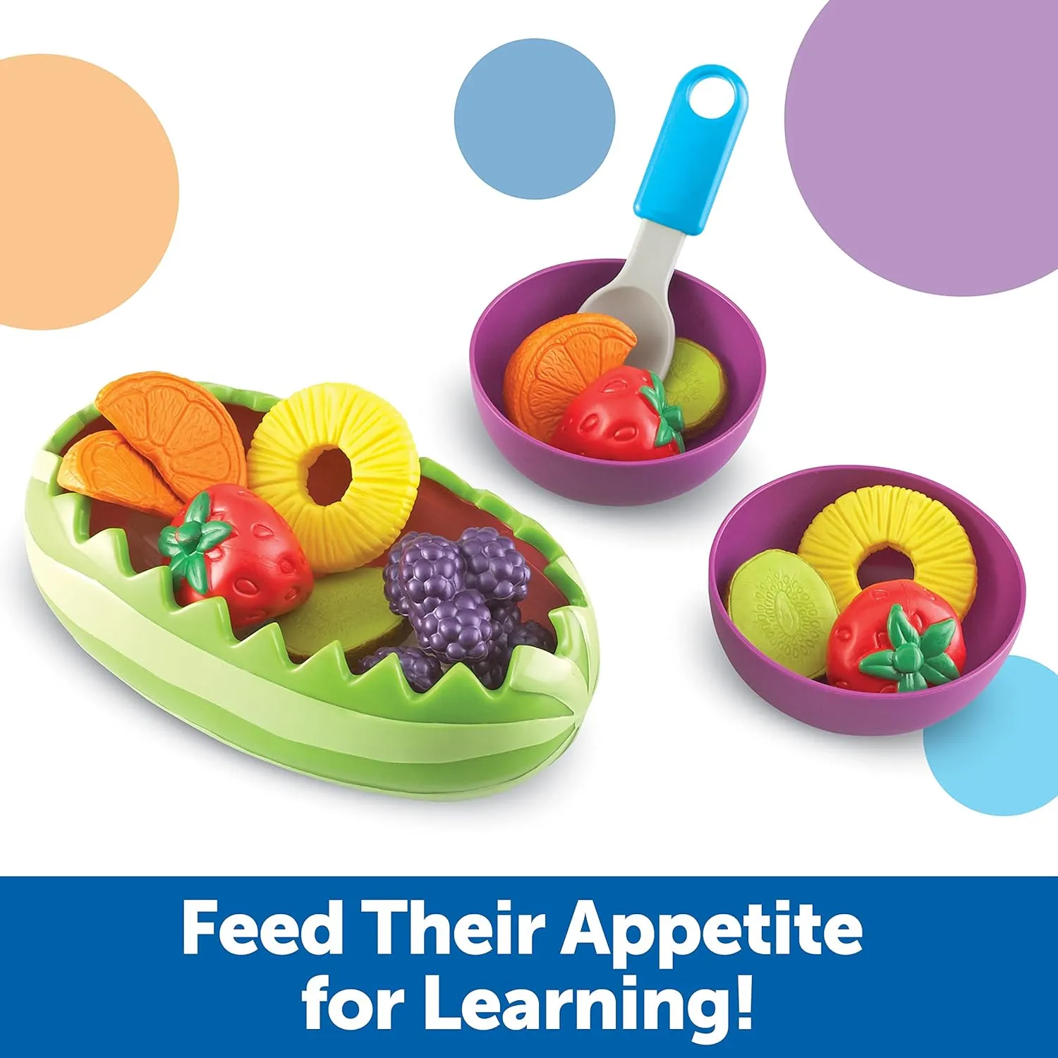 - 18 Pieces$ Ages 18  Months Pretend Play Food for Toddlers$ Preschool Learning Toys$ Kitchen rebate predecessor Play Toys for Kids Learning Resources New Sprouts Fresh Fruit Salad Set 