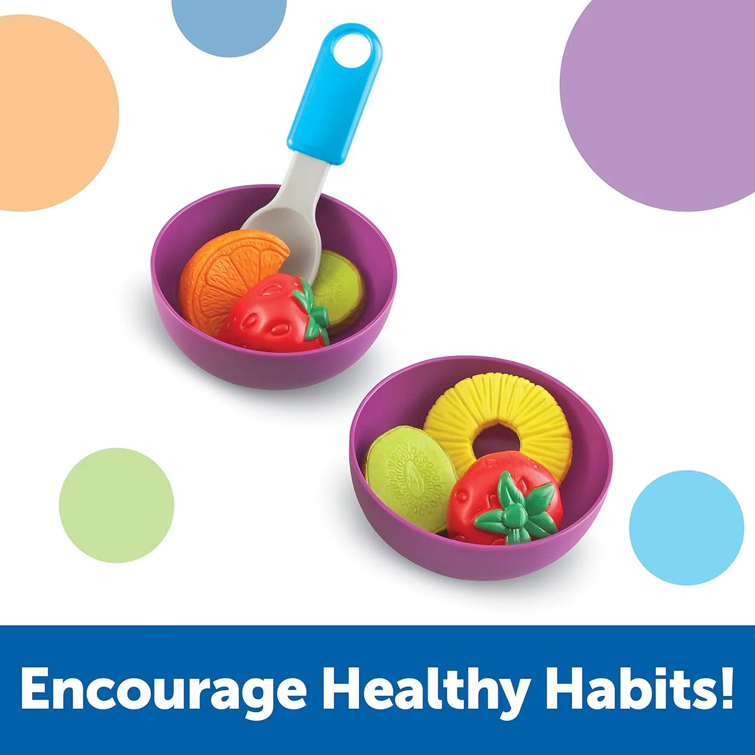 - 18 Pieces$ Ages 18  Months Pretend Play Food for Toddlers$ Preschool Learning Toys$ Kitchen rebate predecessor Play Toys for Kids Learning Resources New Sprouts Fresh Fruit Salad Set 