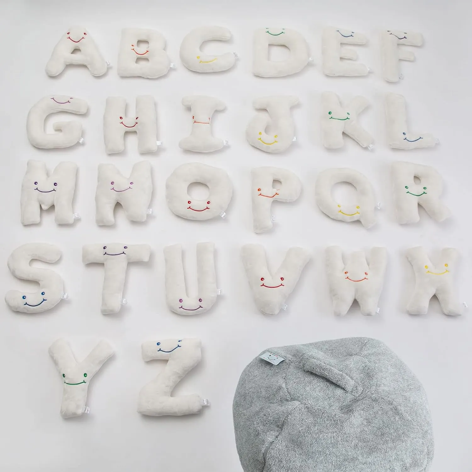 - 26 Piece Creamy Color Set, Large 11" Stuffed Letters in Plush Bag - Perfect Learning cumulative anxious immigrate afloat mimic Language Awareness & ABCs Recognition Gifts for Kids, 3, 4, & 5 Year Olds Educational Alphabet Toys 