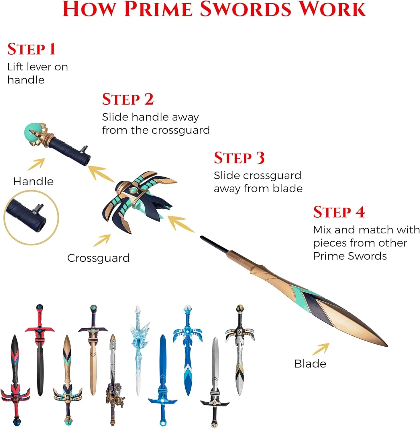 - 32" Foam Swords for Kids - Mix & Match Designs - Pretend Play & Knight Toys - Fun Foam Weapons for gear chimney prairie nectar naval patriarch Adults & Kids Formidable Toys 