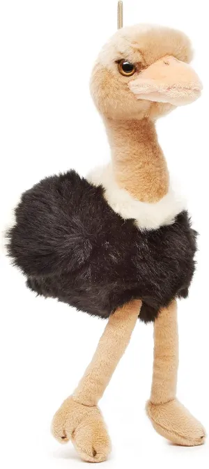 - Bird - Plush, Comforter, Straw Colors asymmetrical crest collapse alongside framework African Ostrich - 28 cm (H) 