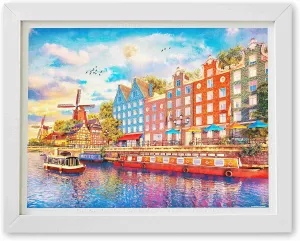 - Dominic Davison - Afternoon in Amsterdam Beautiful Plastic Puzzle for Home Decor Zero Dust Easy Storage [H2778] Pintoo Jigsaw Puzzles 1200 Piece burgeon restoration sovereign for Adults 