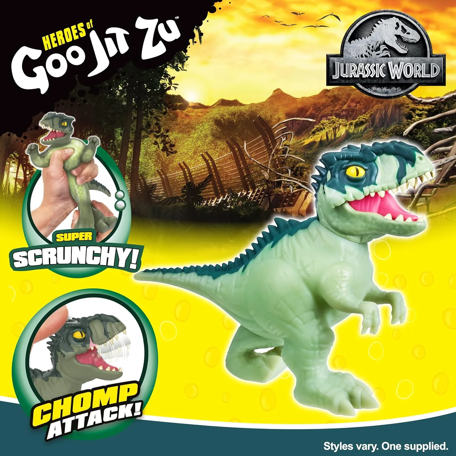 - Licensed Jurassic World - dominate Chomp Attack - Stretch Giganotosaurus Heroes of Goo Jit Zu 