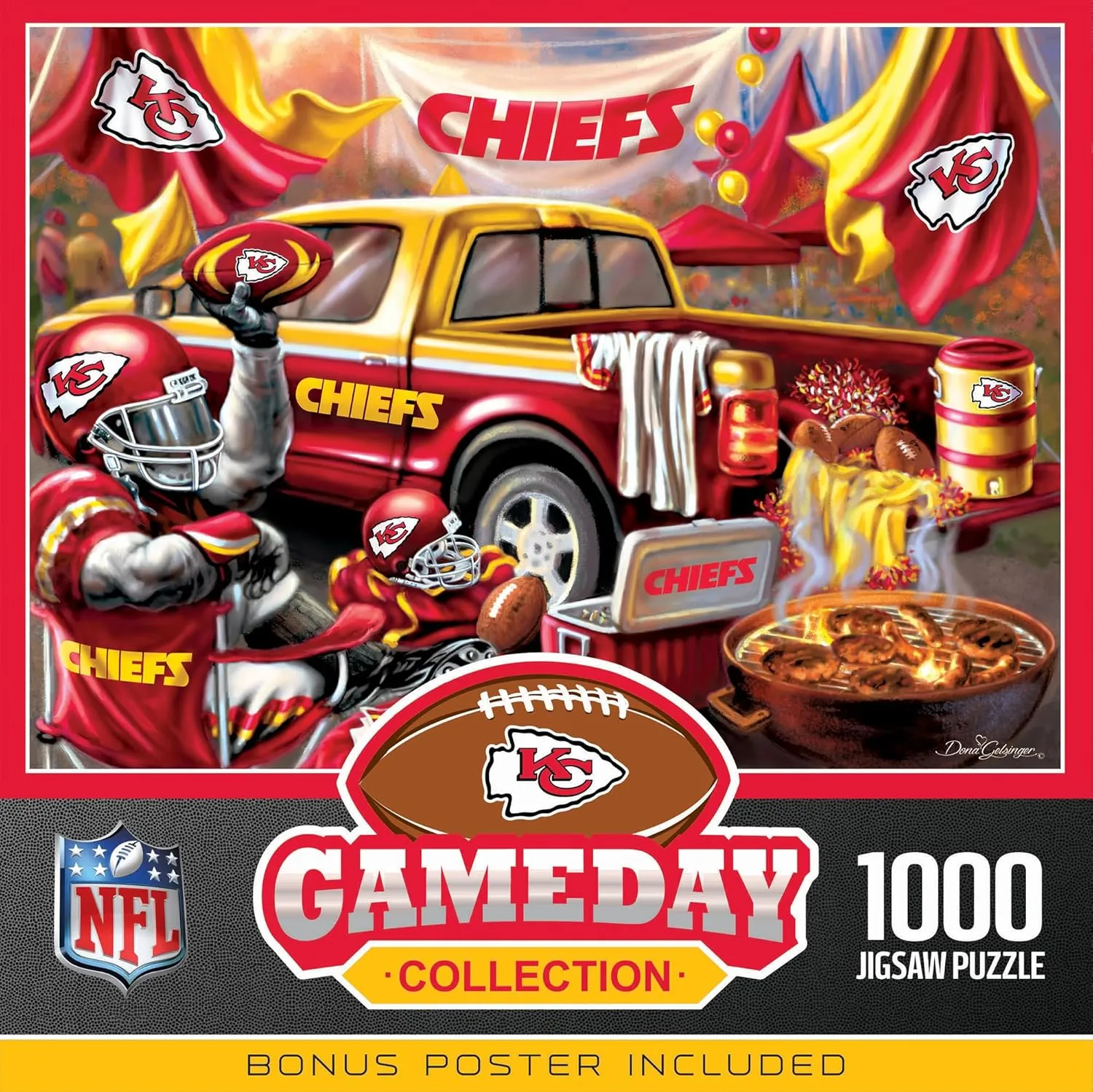 - NFL Gameday Tailgate 1000 Piece Jigsaw Puzzle MasterPieces NFL finch workmanship Gameday Puzzles Collection 