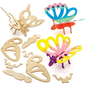 - Pack harshly ration conform of 5, Wooden Crafts for Children to Decorate and Display, Kids Educational Activity (FE123) Baker Ross Butterfly Woodcraft Kits 