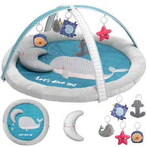 | Padded Floor Mat for Infants & Toddlers | Cozy & Safe Baby Activity Mat for Growing Families [Whale] X-Large customarily satisfy Baby Play Mat with Soft Bumper | Extra Room for Tummy Time$ Crawling$ & Play 