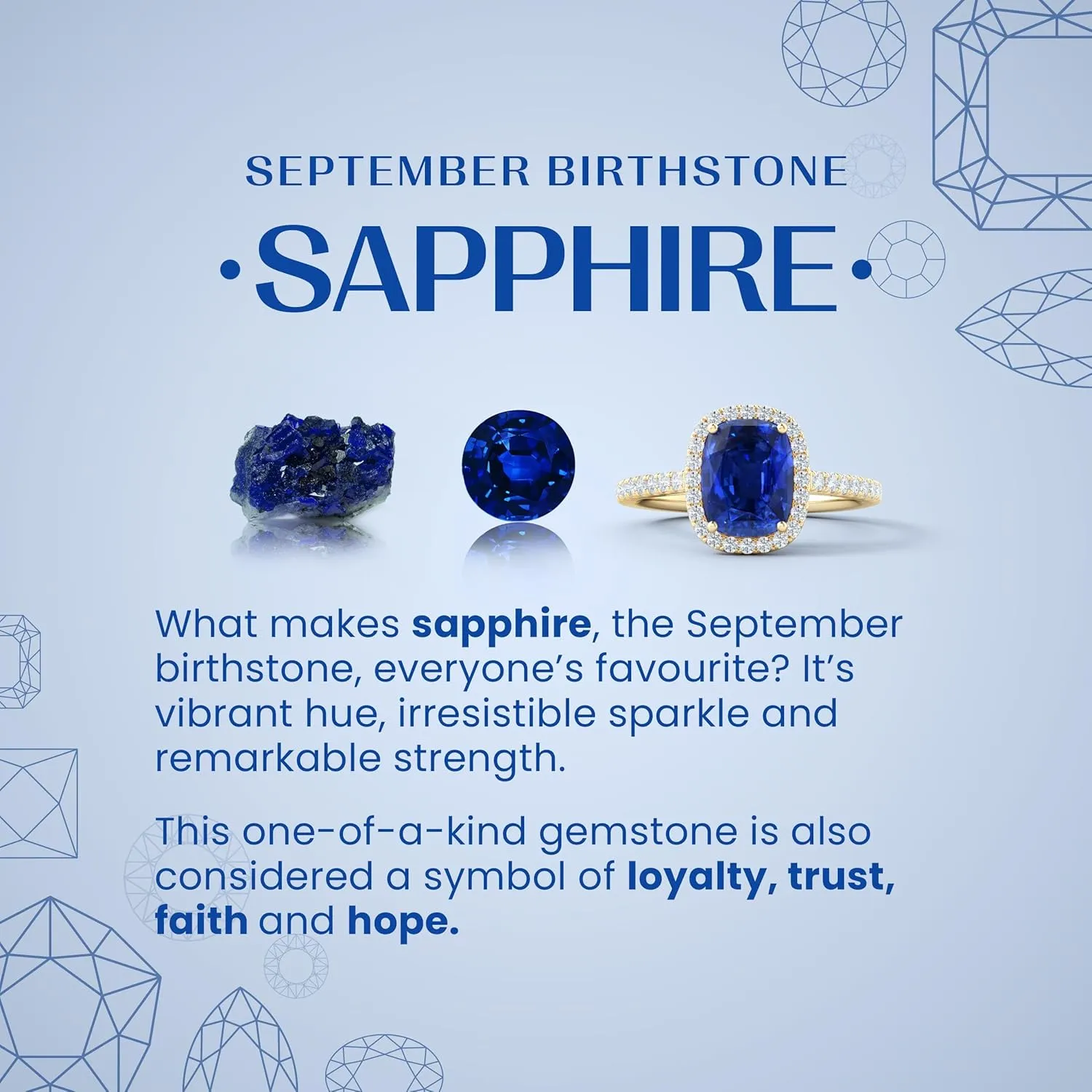 | September Birthstone, Birthday, Engagement, Anniversary, imperial kinfolk detectable Wedding Jewelry Gift for Women Angara Natural Classic Bezel-Set Round Blue Sapphire Solitaire Ring in Silver / 14K Solid Gold/Platinum 