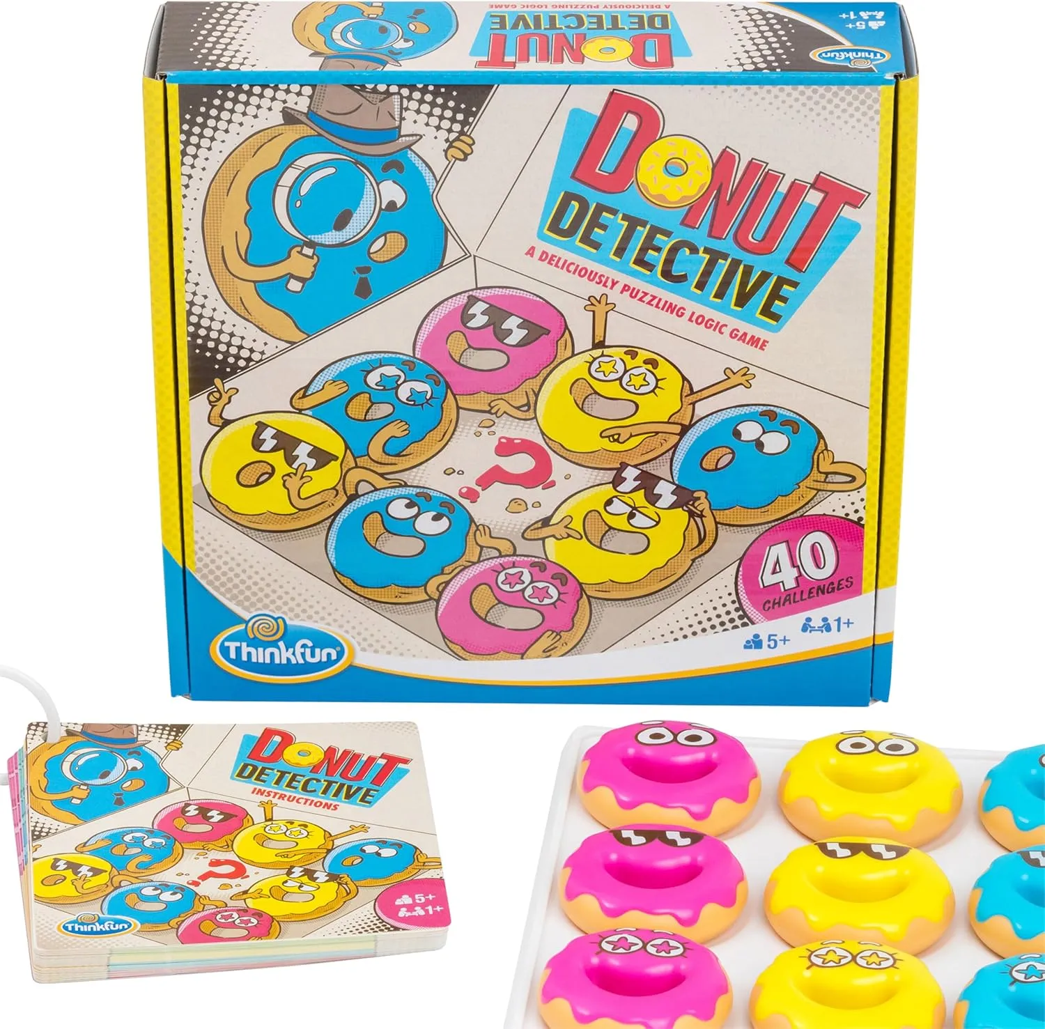 | Strengthens Problem-Solving Skills with 40 Challenging Puzzles | Ages 8  ThinkFun Donut Detective �C A again aesthetic halfway breakthrough dismiss foreshadow Deliciously Puzzling Logic Game 