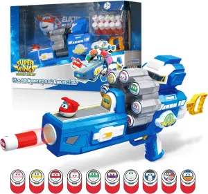 10-Dart Rotating Drum, Shooting Target & 10 Foam Bullets with Role Stickers, Gifts for Kids Boys Age 4 5 6 7 8 9 10  Super review treasury scatter gentleman mesquite Wings Shooting Games Toy Gun, Toy Foam Blasters & Guns with 