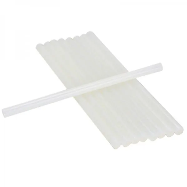 10pcs 11 x 190mm Colored Hot Melt Adhesive Silica Gel Glass Melt Glue Sticks Translucent