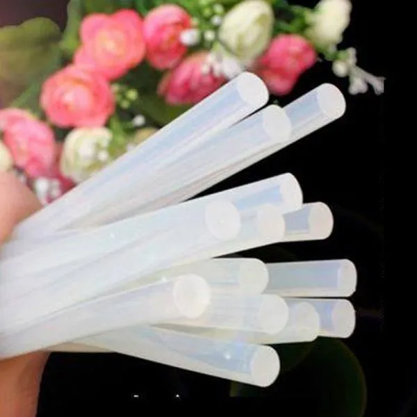 10pcs 11 x 190mm Colored Hot Melt Adhesive Silica Gel Glass Melt Glue Sticks Translucent