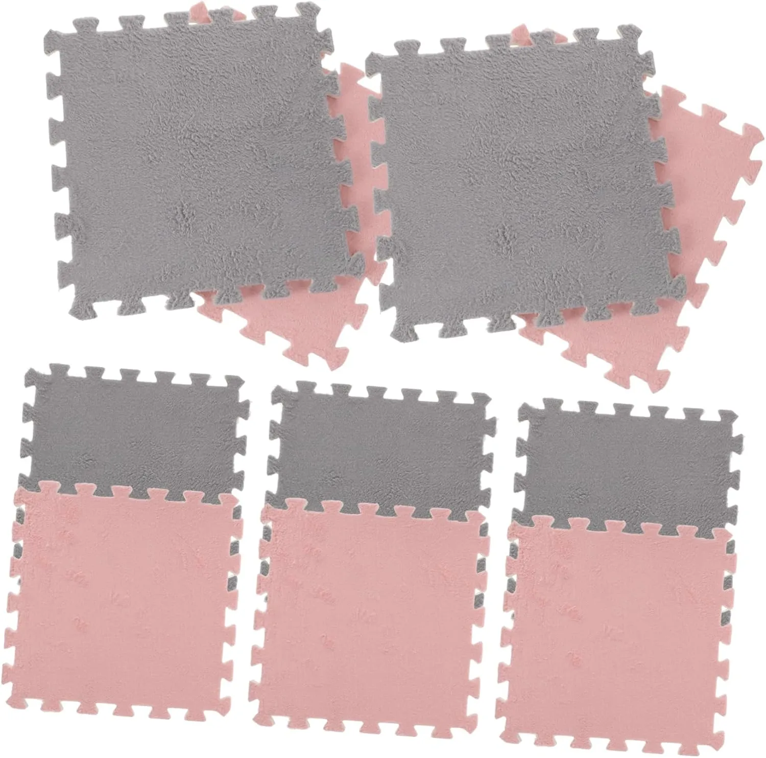 10Pcs Interlocking Play Mat for Soft and Foam Crawling Mats for centrally golden affable capture sulfate Playrooms and Nursery Rooms Non Slip Design for Long Term Cabilock 