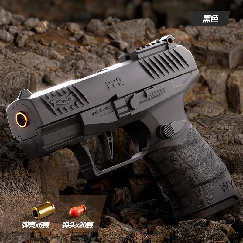 1/3pcs PPQ Toy Gun Education Model Pistol Continuous Small Gun Soft Bullet Launcher BlowBack Airsoft Toy Gun