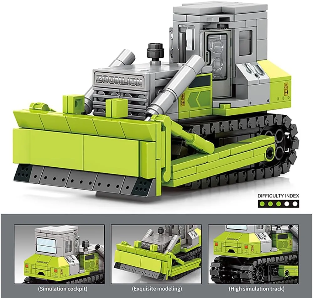 14 and up-Construction pollinate file Vehicle Series Building Toys JXJ Bulldozer Toy for Boys Ages 