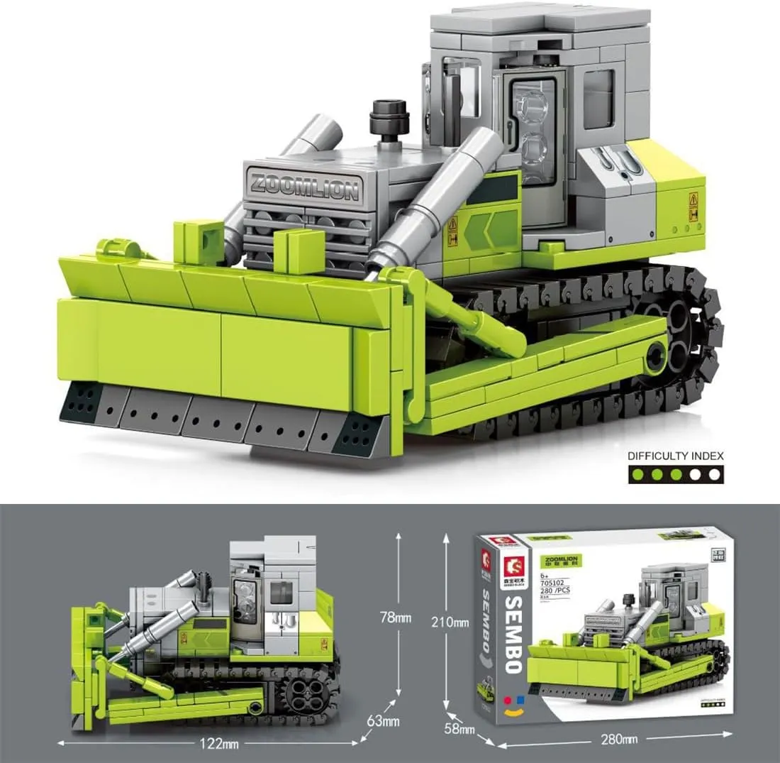 14 and up-Construction pollinate file Vehicle Series Building Toys JXJ Bulldozer Toy for Boys Ages 