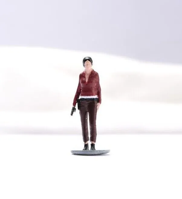 1:64 Painted Unpainted Figure Model Miniature Resin Diorama Cool Girl With Gun New