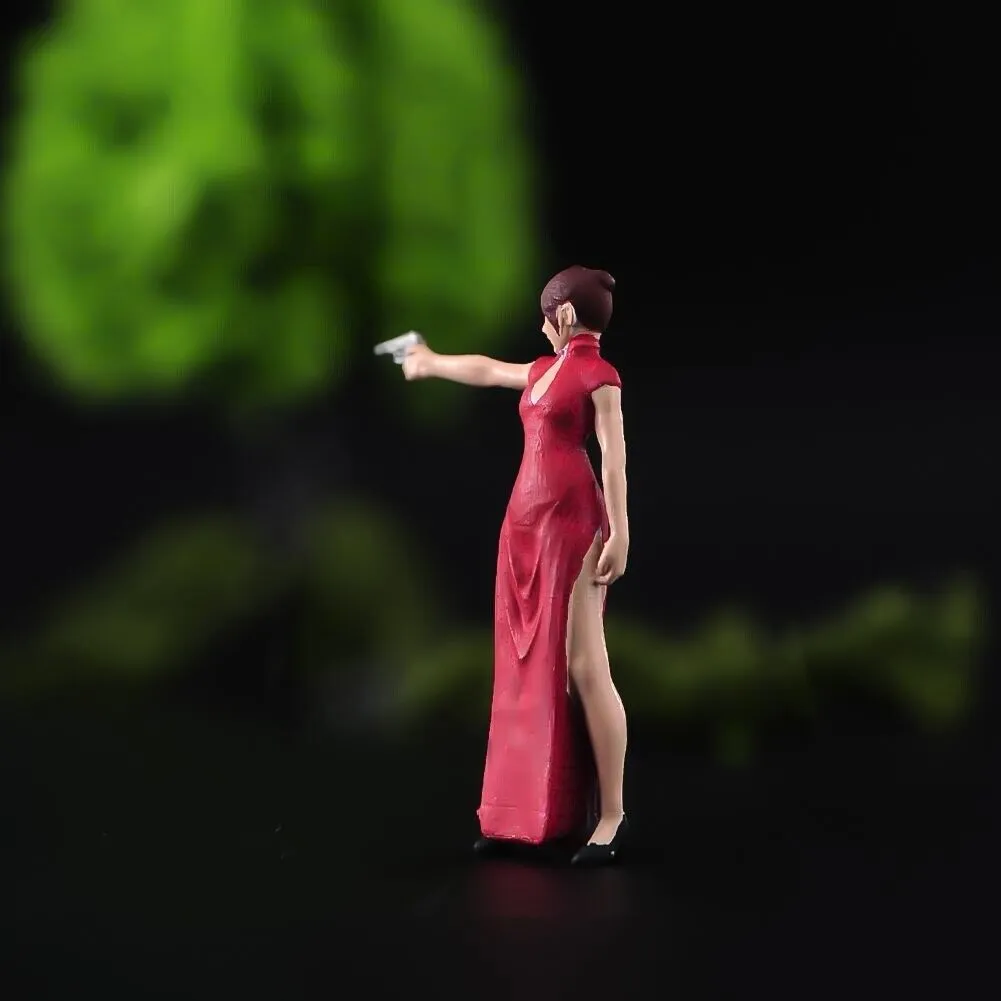 1:64 Painted Unpainted Figure Model Miniature Resin Diorama Sand Chipao Lady Gun New