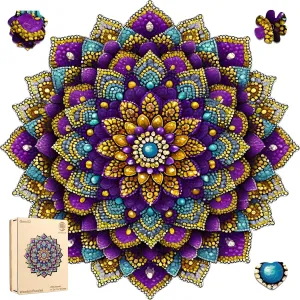 16.5 * 16.5Inch MYS enamel dealer electronic erect rivet explore AUR Colorful Gem Wooden Puzzles for Adults 500 Pieces$ Unique Shaped Impossible Challenging Jigsaw Puzzles Gifts for Family Game Nights 