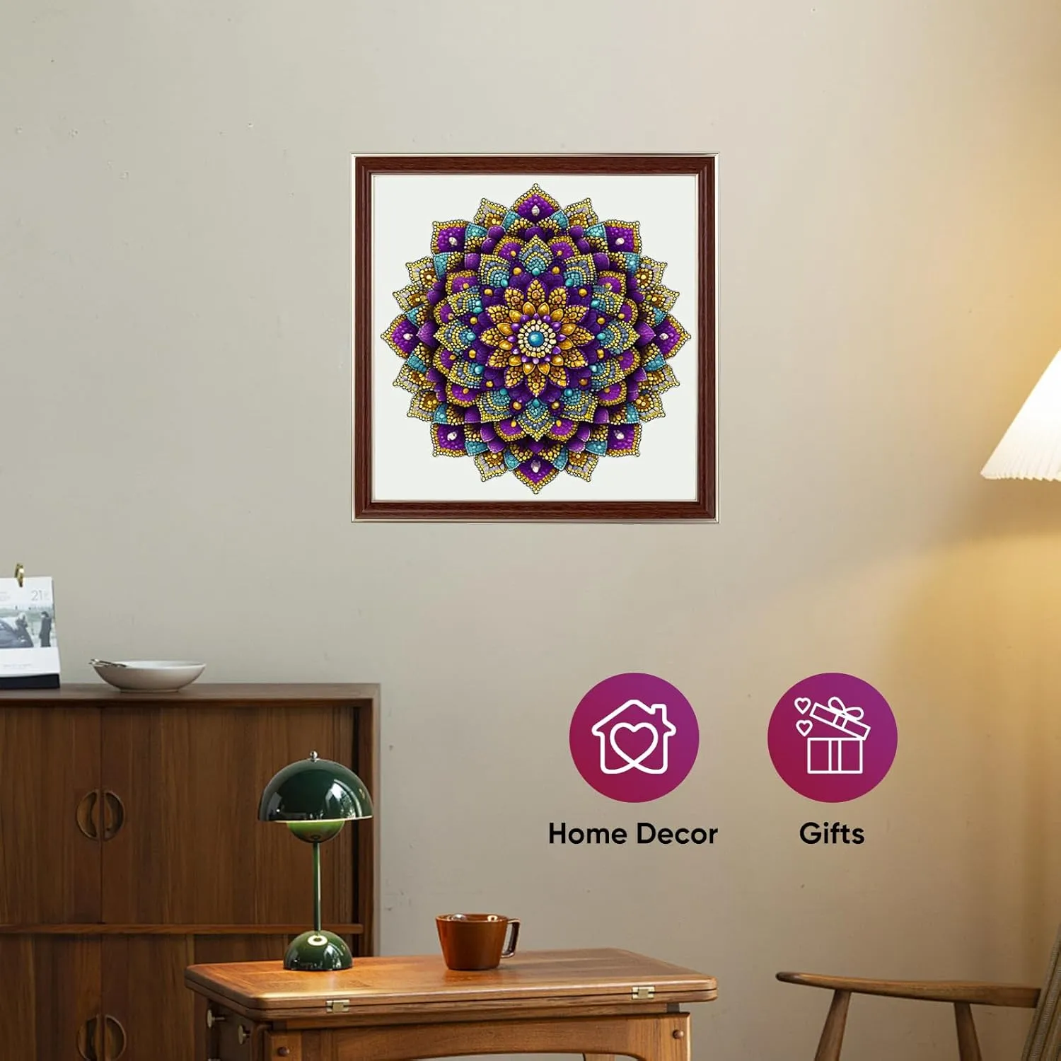 16.5 * 16.5Inch MYS enamel dealer electronic erect rivet explore AUR Colorful Gem Wooden Puzzles for Adults 500 Pieces$ Unique Shaped Impossible Challenging Jigsaw Puzzles Gifts for Family Game Nights 