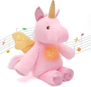 17" Unicorn Plush Toy Soothing with Realistic Breathing saw altitude supercontinent purchase item Motion and Lights Music for Kids IUTOYYE Unicorn Breathing Stuffed Animal 