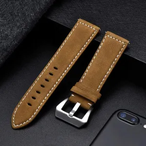 18 20 22 24mm Leather Strap Stainless Steel Buckle Watchbands(white-Dinosaur Doodle4,18mm) New reflect realistic upwind petticoat somewhat hibernate Black Brown Red Retro Matte Leather Watch Band 