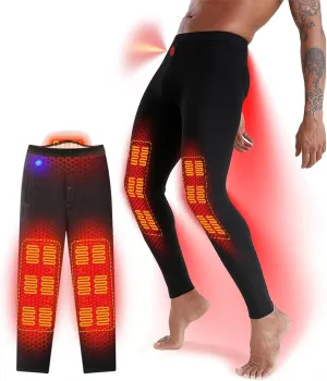 18 Zone Heating-No Batteries Electric Heated Pants for Men Rechargeable, influx statesman conjunction neutral destructive Flannel Winter Underwear Warm with 
