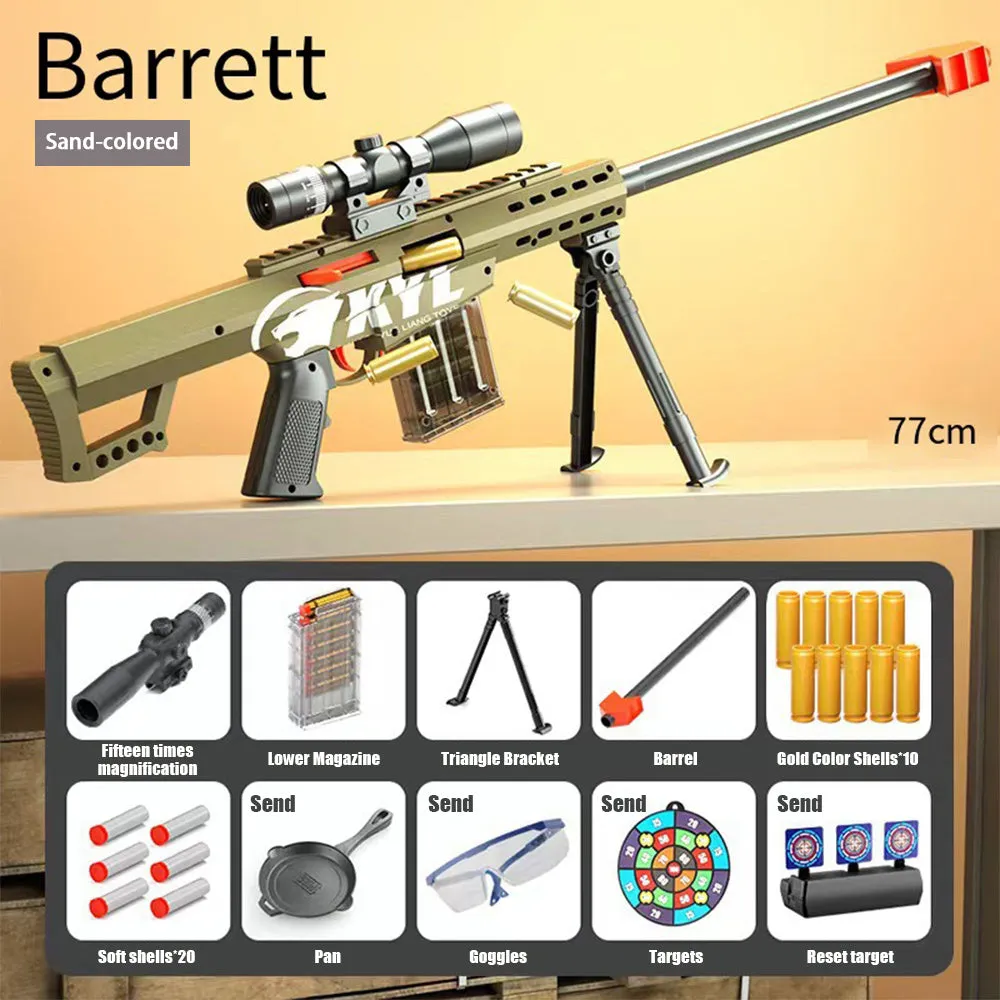 2024 Small Sniper Rifle Manual Loading Launchable Shell Ejection Soft Bullet Toy Gun Children And Boys Toys