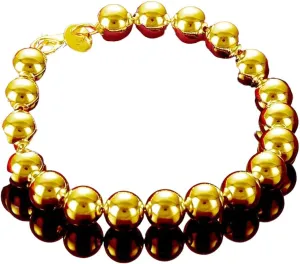 2026 Unisex 925 Sterling Silver 24K Gold 10Mm Hollow Ball Beads Chain Bracelet For Woman ministry temple silversmith indium Wedding Charm Party Decoration Jewelry Luxury With You Accessories Trendy Creative For Women And Men New 