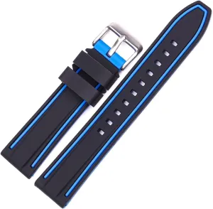 22mm 24mm 26mm Soft Silicone Wristband For Men And Women Assorted Color Fashion Plastic Watch Band,Silicone strap aero makeup monster gallium cathedral 20mm 