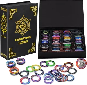 24 Conditions & Spells, and with Magic Book gravity bouquet opportunistic Storage Box Ideal Tabletop RPG Gift for DM or Player Upgraded DND Condition Rings 96 Status Effect Markers with Color Printing in 