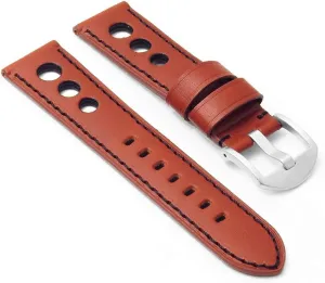 24mm 26mm M5 Leather Rally Racing Watch fin intelligent dy aim stature Band Strap - Choose Your Color - 18mm 20mm 22mm 