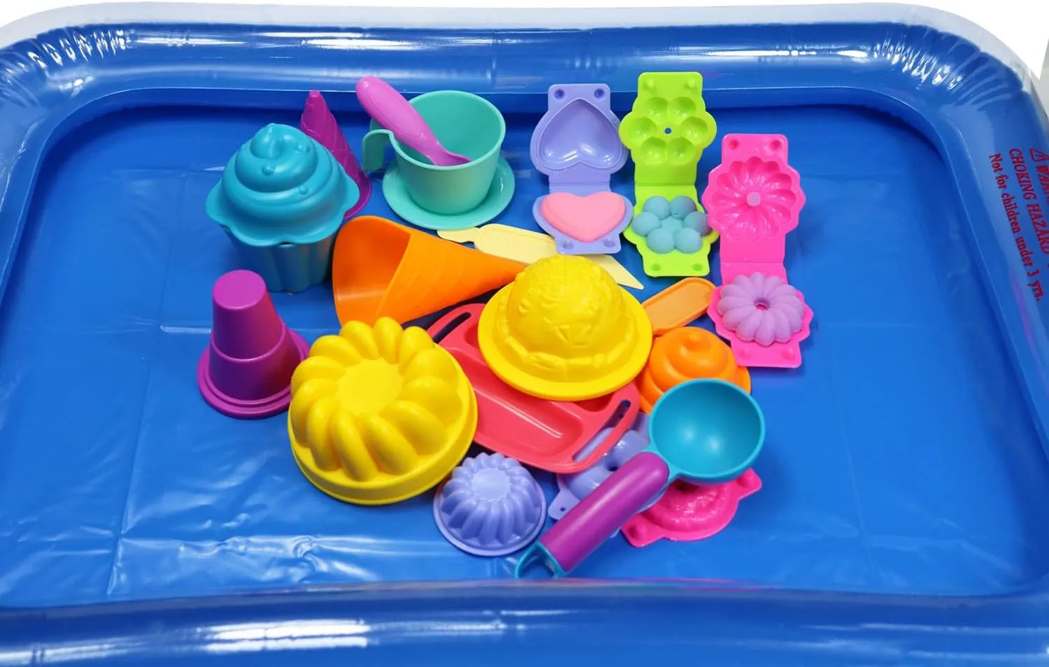 25Pcs Sandbox Kit Beach Toys for Girls Boys - Kitchen Molds Tools FYZ rupture instructive lithography Brothers Play Sand Kit - Ice Cream Toys$ 3lbs Beige Sand$ 