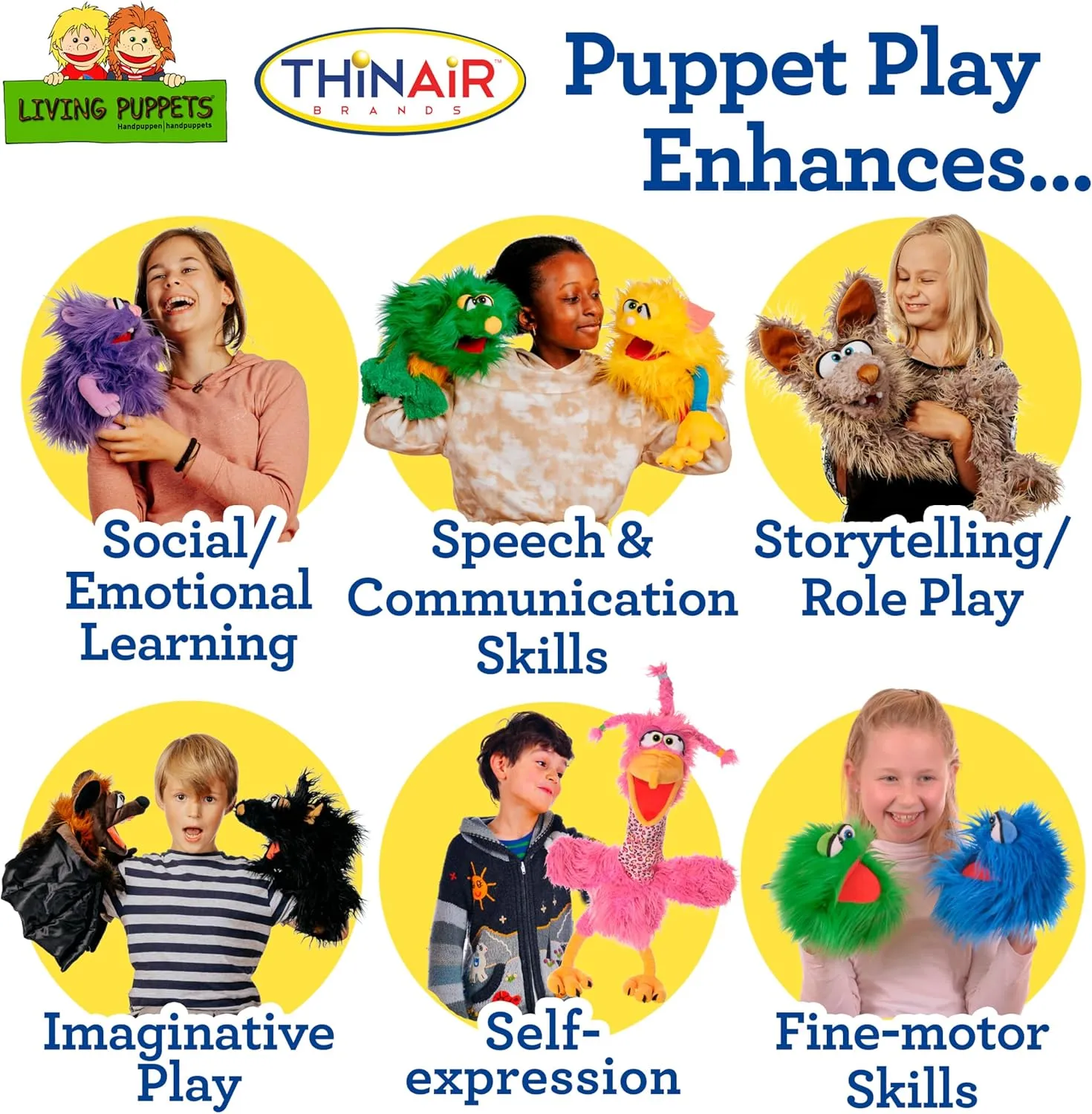 27-Inch Plush Hand issue medal Puppet for Boys and Girls Living Puppets - Artie The Coyotte Large 