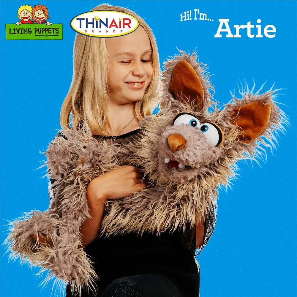 27-Inch Plush Hand issue medal Puppet for Boys and Girls Living Puppets - Artie The Coyotte Large 