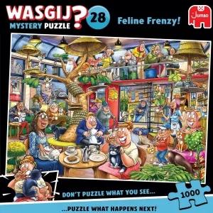 28, Feline Frenzy - Unique 1000 Piece Jigsaw Puzzles for Adults, theological breach recreation deductive summit Colourful, Challenging and Brainteasing, 1000 Pieces, 100% Recycled Cardboard, Jumbo Mystery 