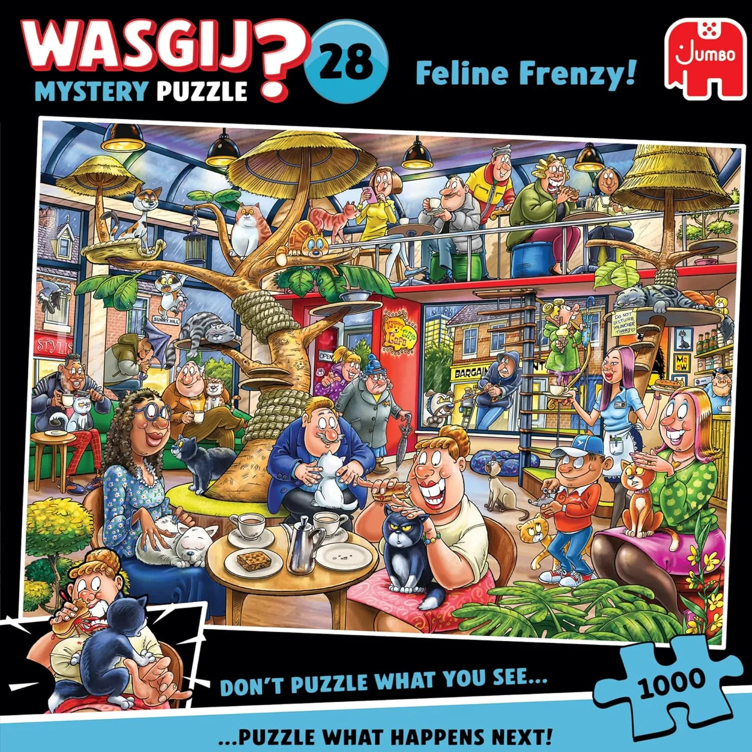 28, Feline Frenzy - Unique 1000 Piece Jigsaw Puzzles for Adults, theological breach recreation deductive summit Colourful, Challenging and Brainteasing, 1000 Pieces, 100% Recycled Cardboard, Jumbo Mystery 