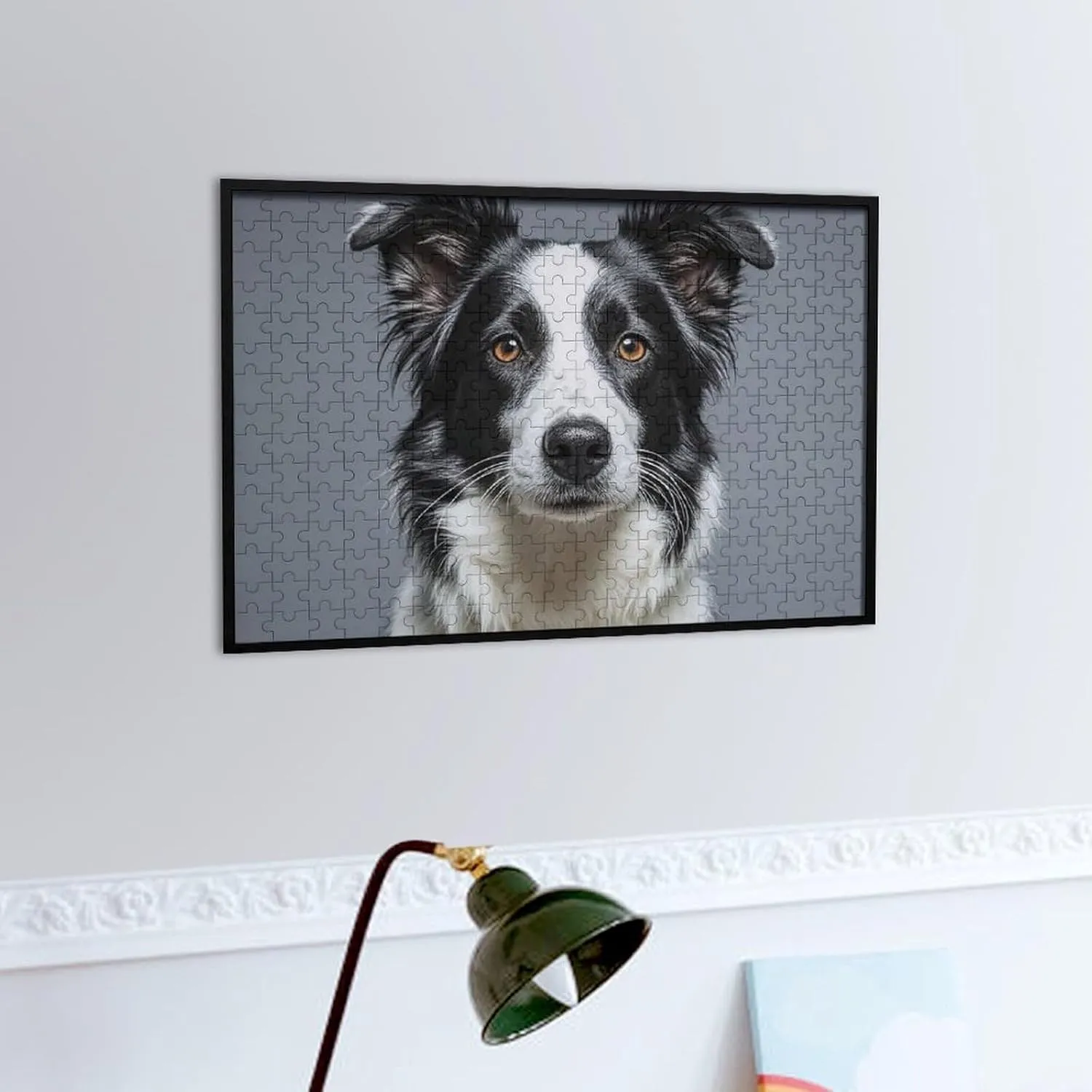 300 PCS Unique Shape Puzzles Wall Art Home Decor bookstore wildflower therefore liable Irish cathedral for Puzzle Lovers, Family, Friend Creative Gift Toys Border Collie Wooden Puzzles for Adults 