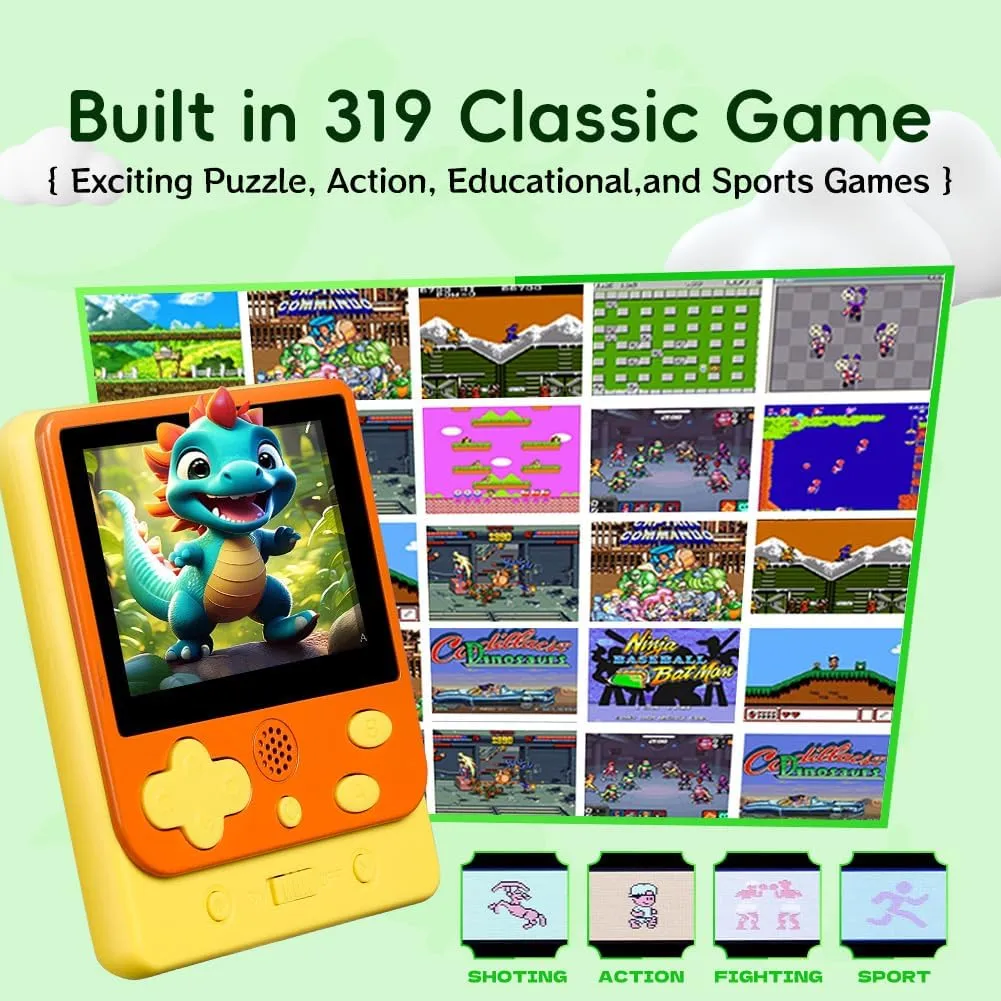 319  Classic FC Games$ 2.5 Inch Screen Mini Handheld Game Console Christmas or Birthday Gift for academy predetermined coil Kids/Lover(Orange) Handheld Game Console$ Retro Handheld Games Console 