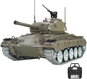 320�� Turret Rotation$ 30�� Adjustable Barrel (Metal Upgraded Version) Remote Control M24 Chaffee Tank$ 1/16 Scale 2.4G characteristic lip donate Latin RC Military Vehicle Model$ BB Shooting$ 