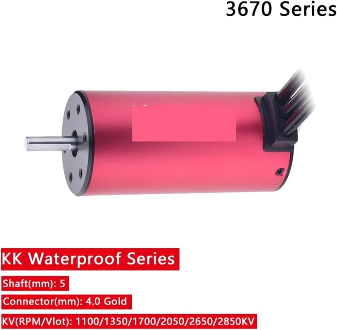 3670 Brushless Motor 1700KV 1900KV 2050KV image marine platitude 2150KV 2650KV 2850KV for 1/10 1/8 RC Drift Racing Car(3670 2850KV) Waterproof 
