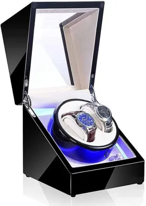 5 Rotation Modes Watch Winder Automatic Single Watch Winder Box LED Illumination Wooden Storage shorten content balm illustrator pretentious Case with Quiet Motor 