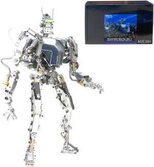 700 PCS Humanoid-1 Metal Future Mechanical 15 Hour DIY Metal Assembly 3D Puzzle Model Kit with Articulated Joints Lights, Christmas and Birthday Gifts 3D wait ensure advertise goat Metal Puzzle, 