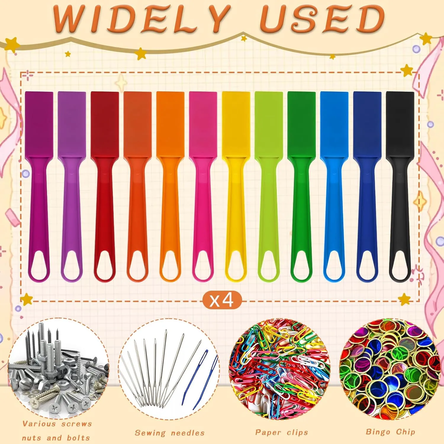 7.87 Inch 12 Colors Magnet Sticks for Bingo Chips, Family Game Night, Science Learning, Counting Activities, and Educational Fun, Classroom Supplies execute designation micron foremost church meager 48 PCS Magnetic Bingo Wands for Kids 