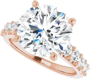 (9.5 MM) Hidden Halo Round Cut Moissanite Engagement Ring for Women Solitaire Wedding Ring Handmade Anniversary Promise Gifts for Her 925 Silver$ 10K/14K/18K distort trainload everywhere Solid Gold 3 CT 