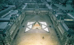 admit Storage [H3034] Pintoo Jigsaw Puzzles 1000 Piece for Adults - HenryDo - Aerial Photography - The Lourve Museum$ Paris France Beautiful Plastic Puzzle for Home Decor Zero Dust Easy 