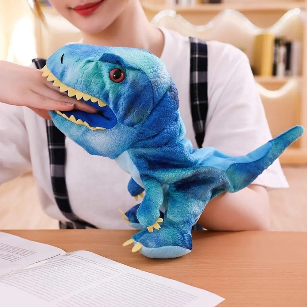 Adorable Dinosaur Hand Puppet - Soft & Huggable Stuffed Animal Toy with Movable Mouth, 11 Inch - Perfect Kids' Birthday Gift!