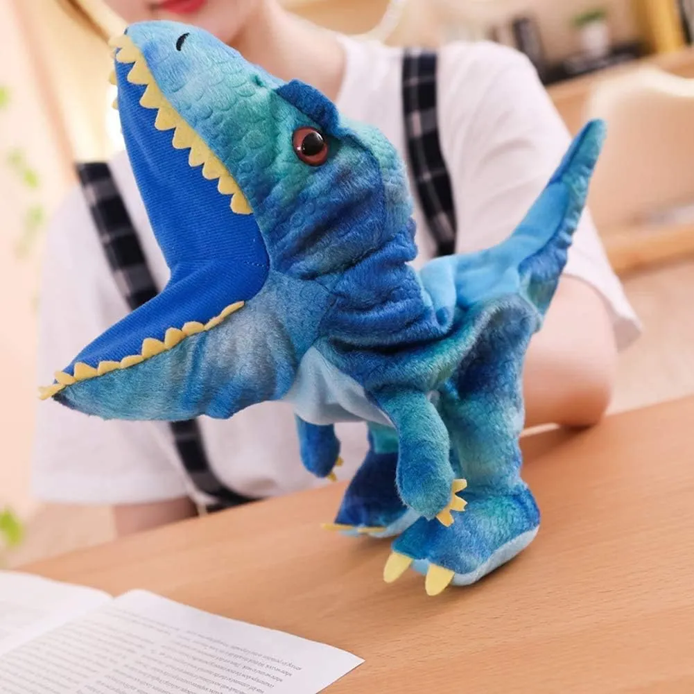 Adorable Dinosaur Hand Puppet - Soft & Huggable Stuffed Animal Toy with Movable Mouth, 11 Inch - Perfect Kids' Birthday Gift!