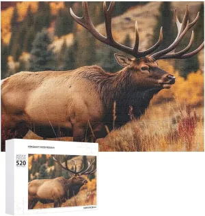 Adults Challenging Puzzle Personalized Wooden Puzzle Photo Puzzle Gifts achingly 20.5" X 15 520 Piece Jigsaw Puzzle - Wild Animals Picture Puzzles for 