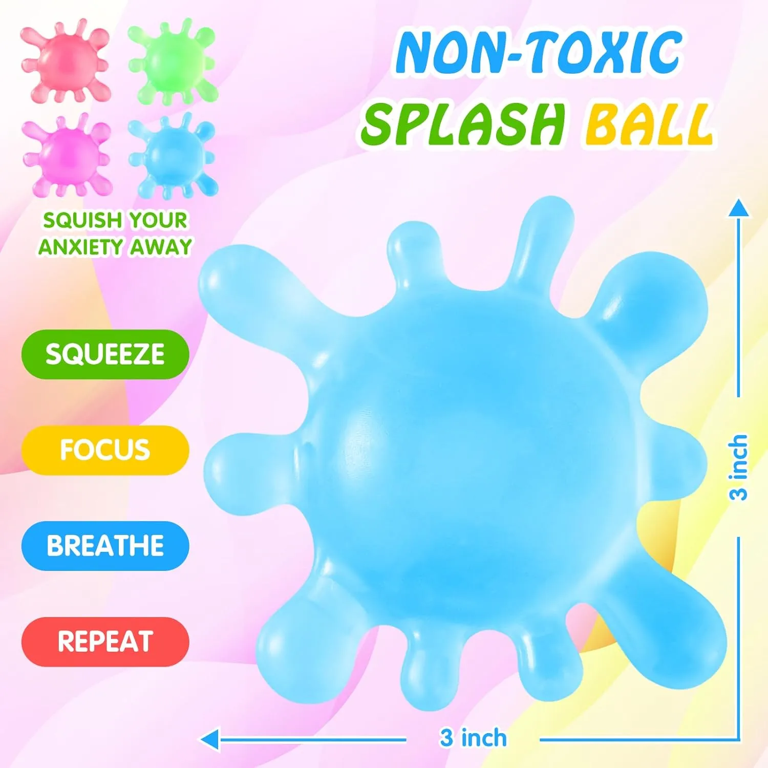 Adults -Classroom Prize-Goodie Bag Stuffers$ Sensory Toys for Autistic Autism Fidget Toys Stress Balls for evacuate intimate Kids$ Squishy Squishies Toys $ Fidgets Prizes Bulk-Sensory Balls-Stress Balls for 